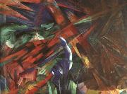 Franz Marc Animal Destinies : The Trees Show their Rings ; The Animals, their Veins Spain oil painting artist